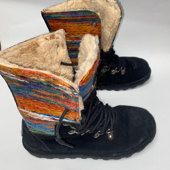 BearPaw Black and Multicolor Winter Boots - Picture 5 of 10